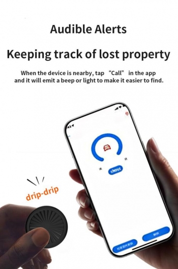 Wireless Seek Tag / iOS & Android / + ключодържател / Черен /