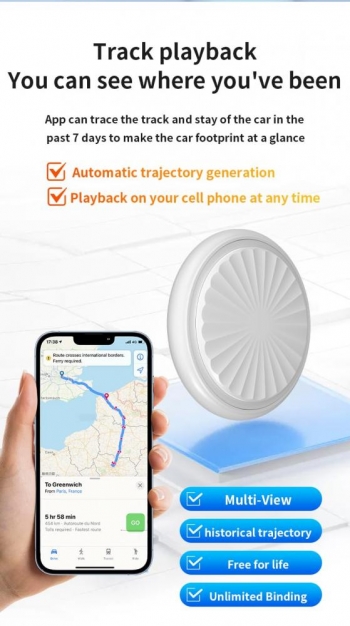 Wireless Seek Tag / iOS & Android / + ключодържател / Черен /